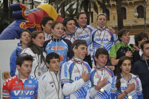 I premiati dei Campionati Italiani Giovani di Duathlon nel 2012
